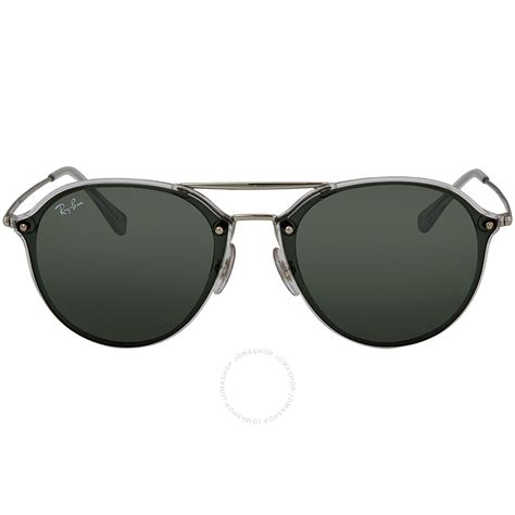 ray ban blaze double bridge green classic round sunglasses